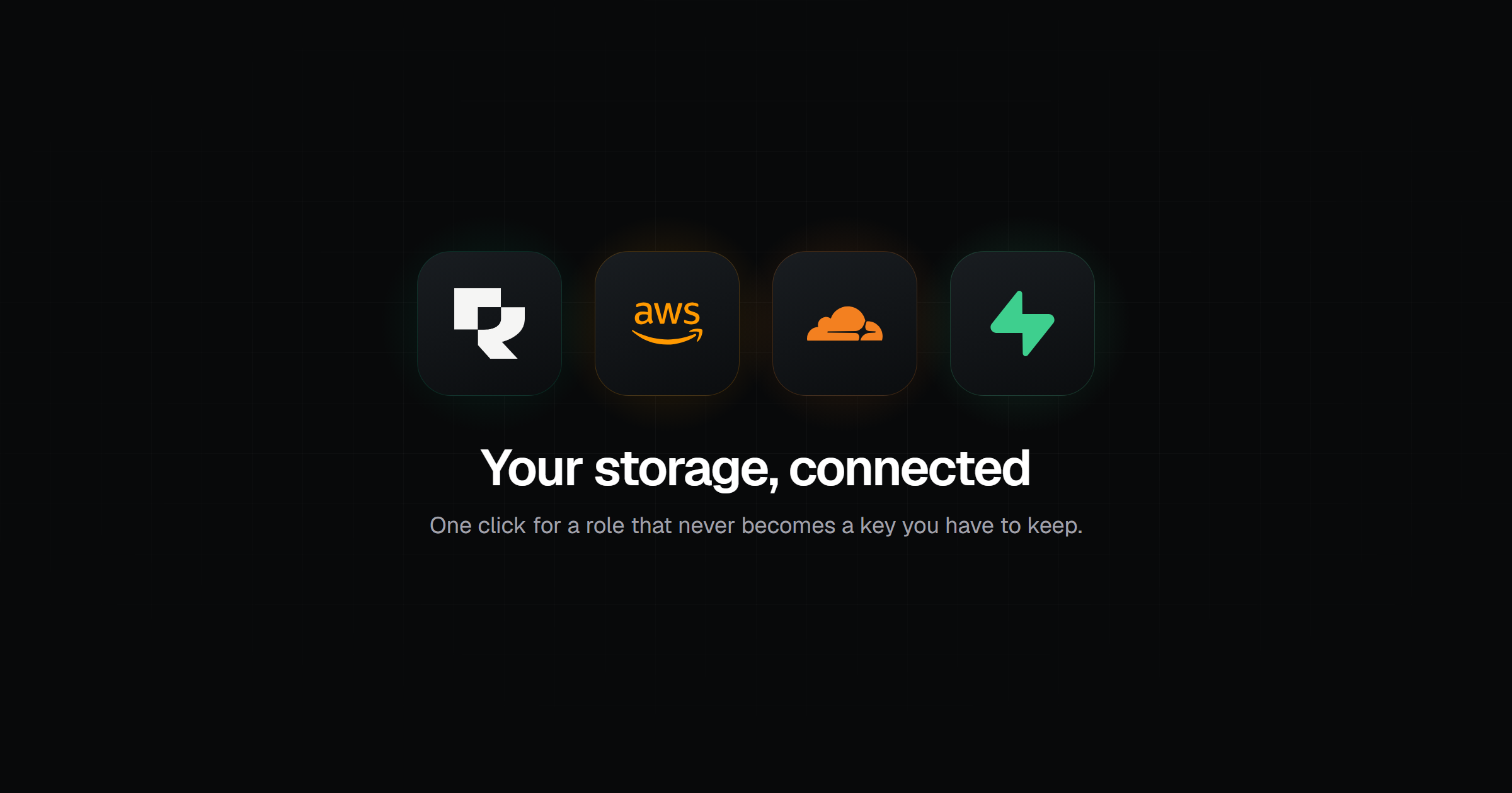 Rendobar connected to Amazon S3, Cloudflare R2 and Supabase Storage